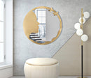 Specchio Glam Lady Luxy Ø80x2,5 Misura Specchio Ø72 cm in Ferro Oro