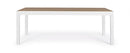 Tavolo Allungabile Elias 200-300x95 cm Bianco in Alluminio