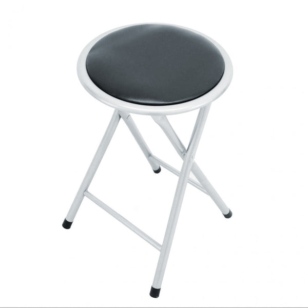 Klappbarer Campinghocker Slim Ø30x45 h cm aus schwarzem Stahl prezzo