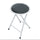 Klappbarer Campinghocker Slim Ø30x45 h cm aus schwarzem Stahl
