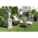 Sedia a Dondolo da Giardino con Poggiapiedi in Polyrattan Tirreno Naturale