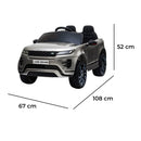 Macchina Elettrica per Bambini Licenza Land Rover Evoque 12V con Telecomando Grigio