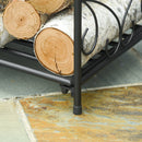 Portalegna per Camino 39,5x31,5x39,5 cm in Metallo Nero