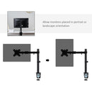 Supporto Monitor da 13"-32" per Scrivania in Acciaio Nero