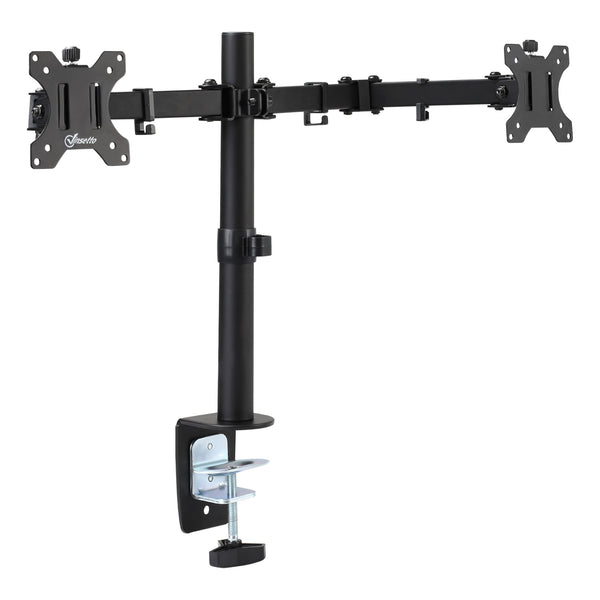 Doppelmonitorständer 13"-32" für Schreibtisch aus schwarzem Stahl online