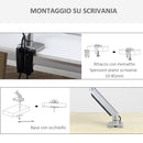 Supporto Monitor da 13"-32" per Scrivania in Acciaio Argento
