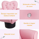 Poltroncina Mini per Bambini 59x41,5x49 cm in PVC Rosa