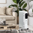 Stufa Termosifone ad Olio 42,5x24x63 cm 2180W 9 Elementi Bianca