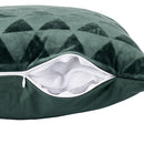 Set 2 Cuscini Decorativi 43x43x6 cm in Poliestere VdE Tivoli 1996 Triangoli Verde
