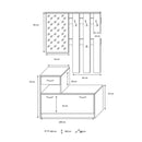 Mobile ingresso 100x180x230 cm Rudolf cemento