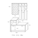 Mobile Ingresso Scarpiera Appendiabiti e Specchio 100x180x30 cm in MDF Rudolf Bianco