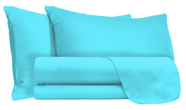 online Satz Doppellaken oben und unten und Kissenbezüge einfarbig blau