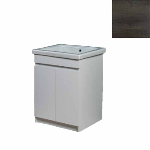 Mobile Lavatoio in Ceramica 2 Ante e Strofinatoio Integrato 60x50x86A cm Olmo Scuro prezzo