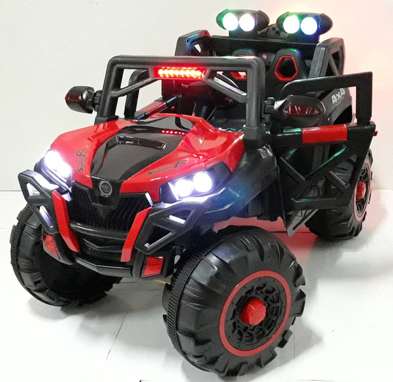 Macchina Elettrica per Bambini 12V Kidfun Fuoristrada 4x4 Rossa