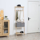 Appendiabiti per Ingresso 55x37x173 cm in Legno Naturale