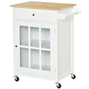 Carrello da Cucina 67x48x86,5 cm in Legno Bianco