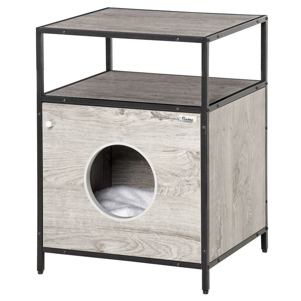 acquista Zwinger für Katzen Mehrzweckschrank 48x40x65,5 cm mit grauem Kissen