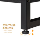 Mobile Credenza 2 Cassetti 1 Anta 80x41,5x58 cm in Legno e Metallo