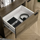 Mobile Credenza 2 Cassetti 1 Anta 80x41,5x58 cm in Legno e Metallo