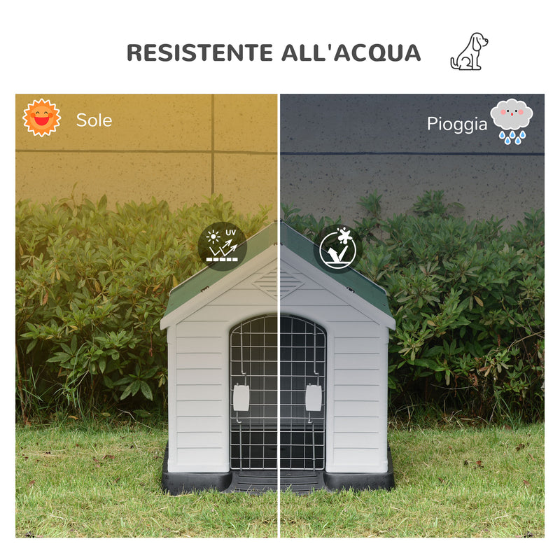 Cuccia per Cani Taglia Media 78x87x81 cm in Plastica Bianco