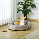 Cuccia Imbottita per Cani e Gatti 85x85x35 cm in Tessuto Grigio