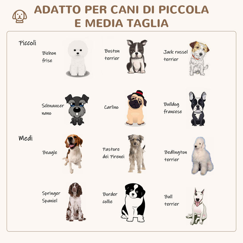 Cuccia Imbottita per Cani e Gatti 85x85x35 cm in Tessuto Grigio