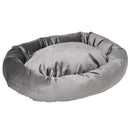 Cuccia Imbottita per Cani 102x74x23 cm in Tessuto Vellutato Grigio Scuro