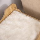 Cuccia per Gatti 50x50x50 cm 2 Piani con Cuscini in Legno Rovere