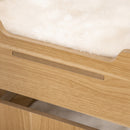 Cuccia per Gatti 50x50x50 cm 2 Piani con Cuscini in Legno Rovere