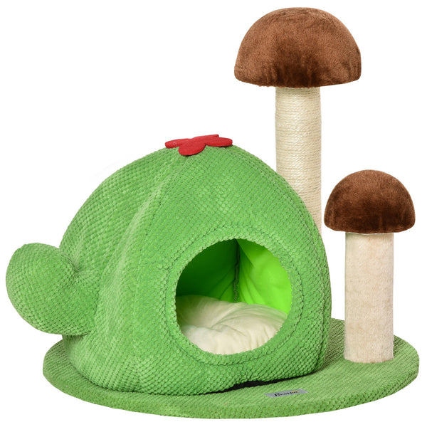 Cactus Kratzbaum für Katzen 54 x 54 x 52 cm aus mehrfarbigem Sisal und Polyesterseil sconto