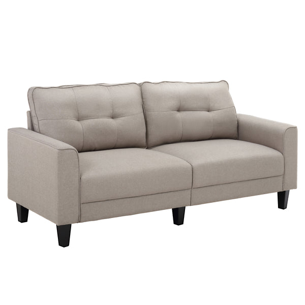 2-Sitzer-Sofa 202 x 72 x 91 cm aus beigem Stoff in Leinenoptik acquista