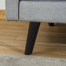 Divano Letto 2 Posti 198x81x81 cm in Tessuto Grigio