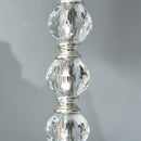 Lampada da Tavolo 2 Porte USB Ø23x45 cm E27 Paralume in tessuto Bianco e Argento