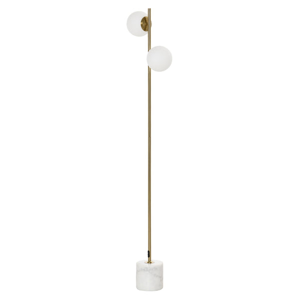 online Stehlampe 35x35x165 cm E27 mit 2 goldenen Kugellampenschirmen