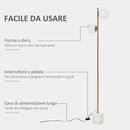 Lampada da Terra 35x35x165 cm E27 con 2 Paralumi a Sfera  Oro