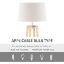 Lampada da Terra Ø44x149 cm E27 Paralume in Tessuto Bianco