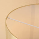 Lampada da Terra 48x32x152 cm E27 Paralume in Tessuto Oro e Nero