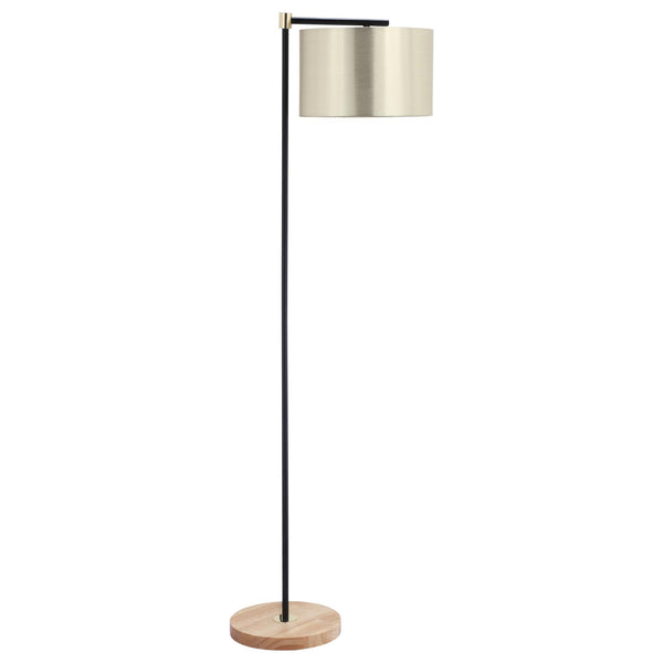 Stehlampe 48x32x152 cm E27 Lampenschirm in Gold und schwarzem Stoff acquista