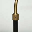 Lampada da Terra 43x29x160 cm E27 con Ripiano Nero e Oro