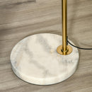 Lampada da Terra 31x26x153 cm E27 Paralume Regolabile 350° Oro