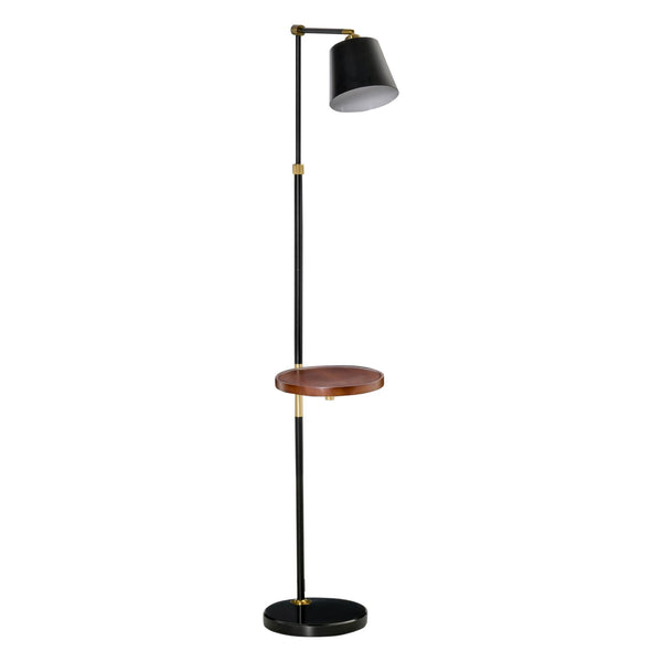 Stehlampe 50x30x165 cm E27 mit Ablage in Schwarz und Gold acquista