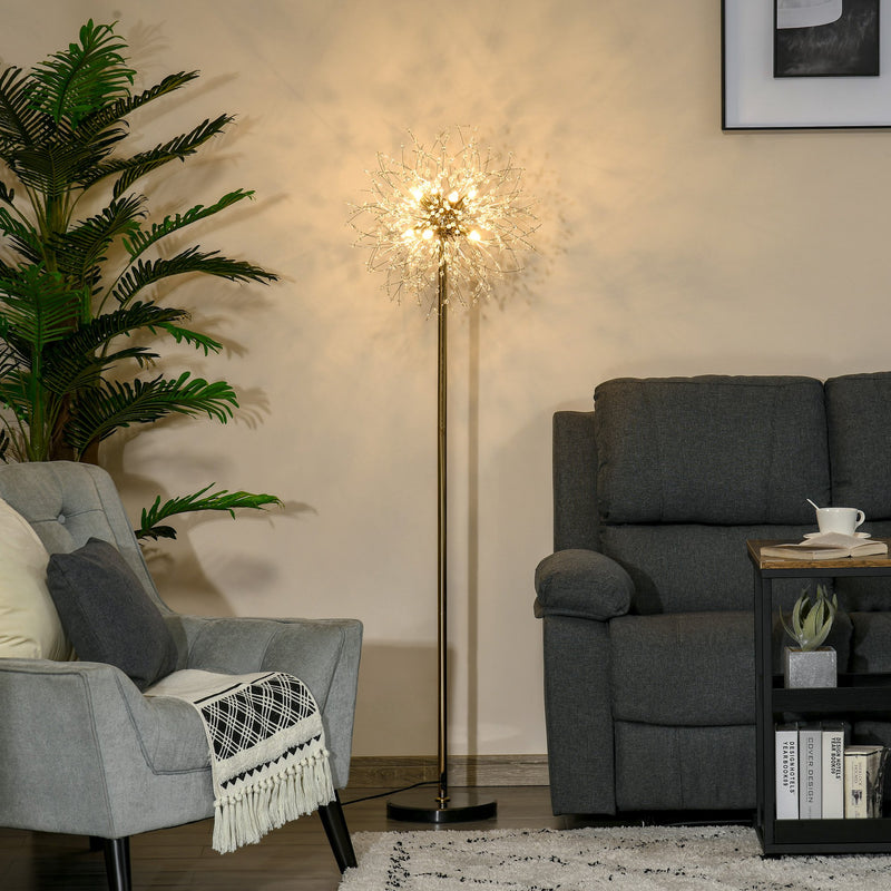 Lampada da Terra Ø40x160 cm Attacco G9 Oro e Nero