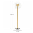 Lampada da Terra Ø40x160 cm Attacco G9 Oro e Nero