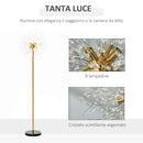 Lampada da Terra Ø40x160 cm Attacco G9 Oro e Nero