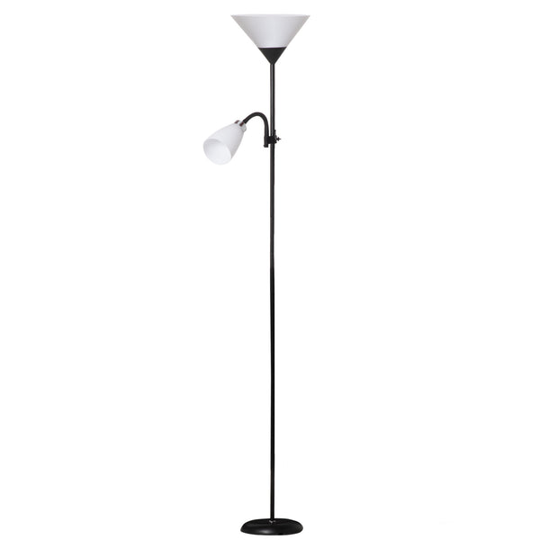 Stehlampe 42x24x178 cm 2 Lampenschirme E14 E27 Schwarz prezzo