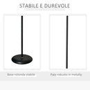 Lampada da Terra 42x24x178 cm 2 Paralumi E14 E27 Nera