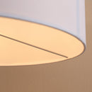 Lampada da Terra 53x53x144 cm E27 Paralume in Tessuto Bianco e Oro