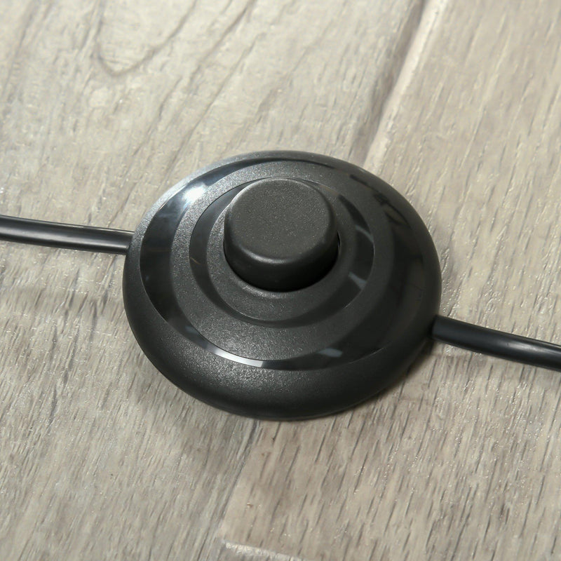 Lampada da Terra 50x25x160 cm E27 Paralume in Vetro Nero e Oro