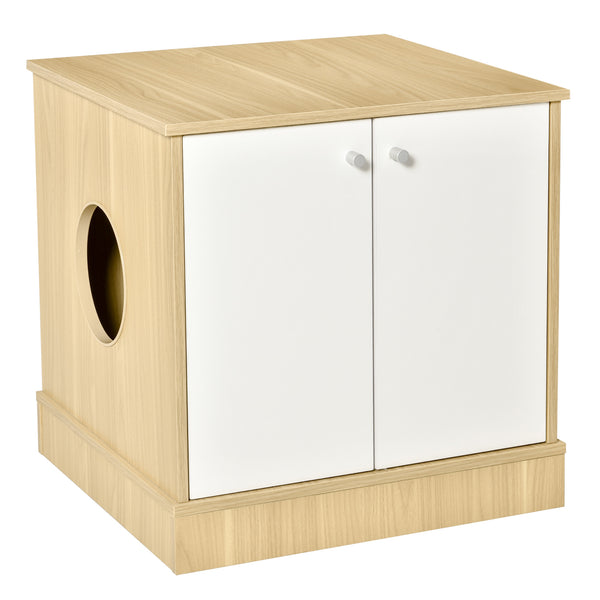 acquista Katzentoilette 60x55x62,5 cm in Wood Wood und Weiß