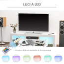 Mobile TV con Luci a LED 160x35x45 cm per TV fino a 65 Bianco